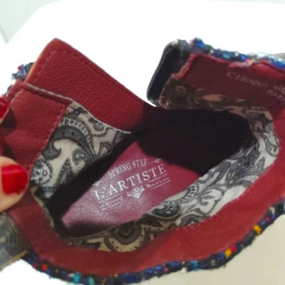 L'Artiste Spring Step Boots Cienna Distressed Multicolor Leather US 7.5 - 8 Zip - Picture 12 of 14